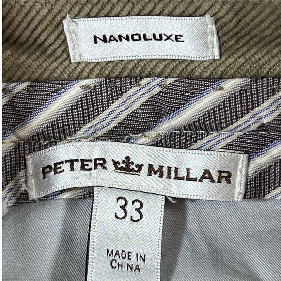 Peter Millar Men’s 33 Tan NanoLuxe Corduroy Pants Classic Fit Luxury Golf Wear - Picture 3 of 7